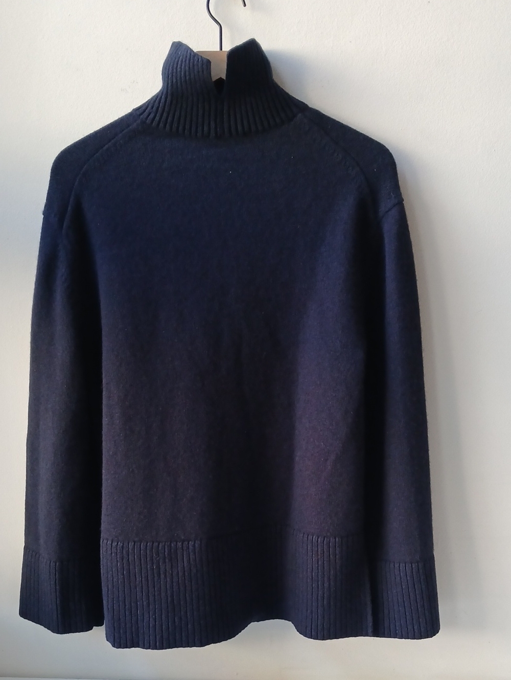 & Other Stories Mock Neck Wool Sweater Navy Blue Women's Small - Picture 3 of 6